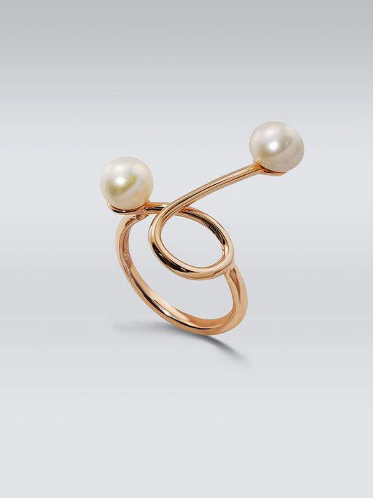 Rose Gold-Plated Pearl Ring