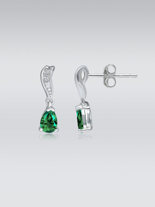 Green Quartz Drop Earrings