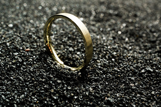 Pair of Wedding Rings 14k Gold Satin Matte Made in Germany