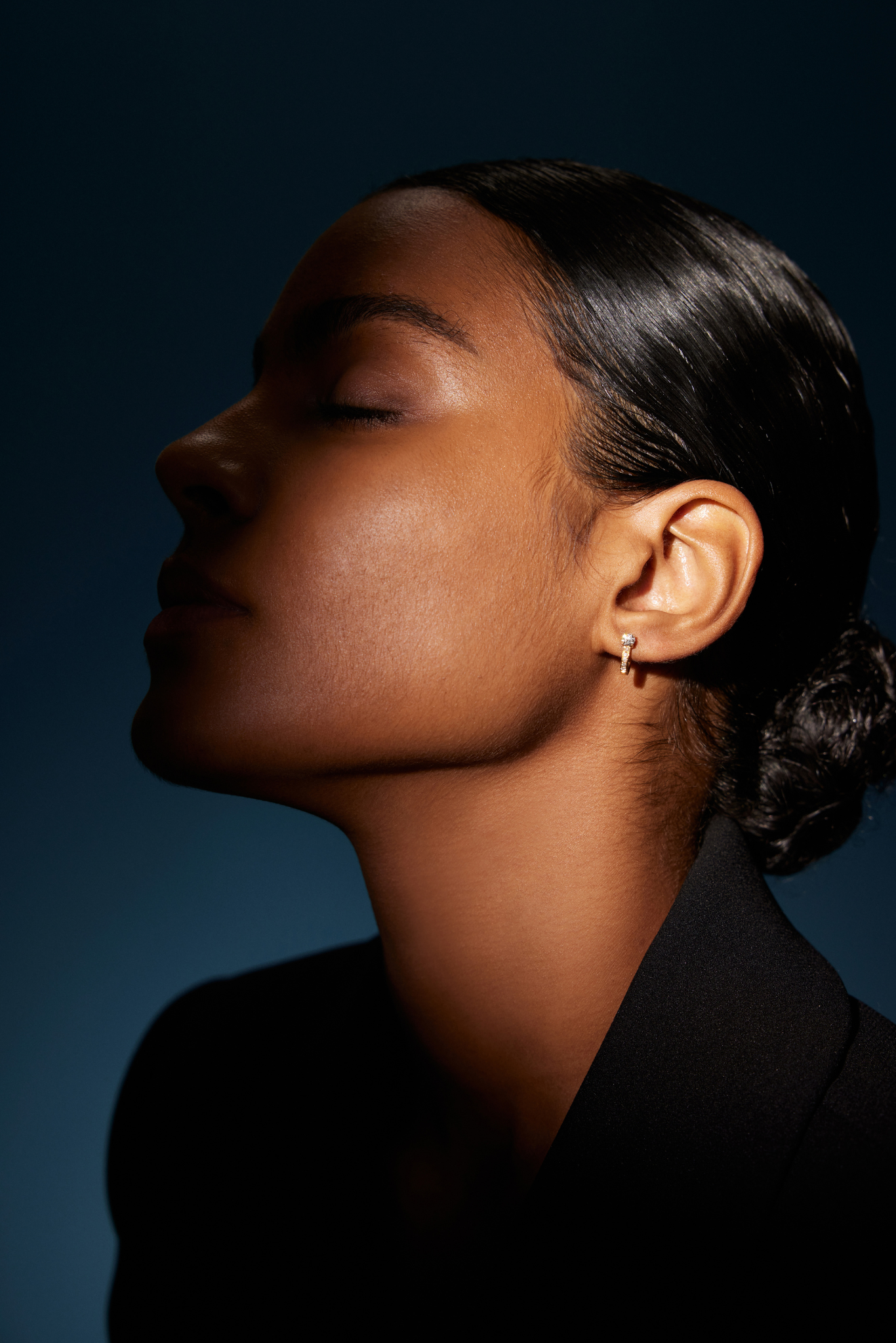 18K Gold Hoop Earrings with Lab Grown Diamonds
