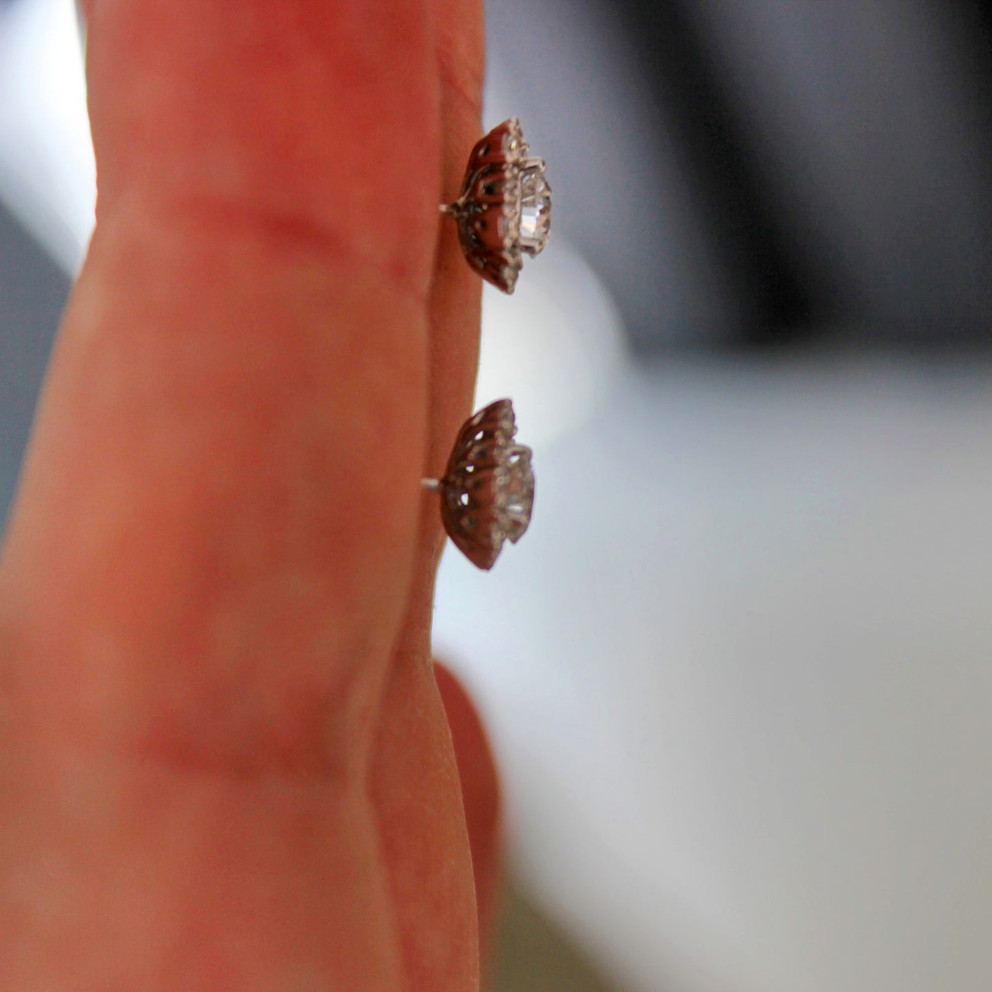 Heart-Shaped Stud Earrings