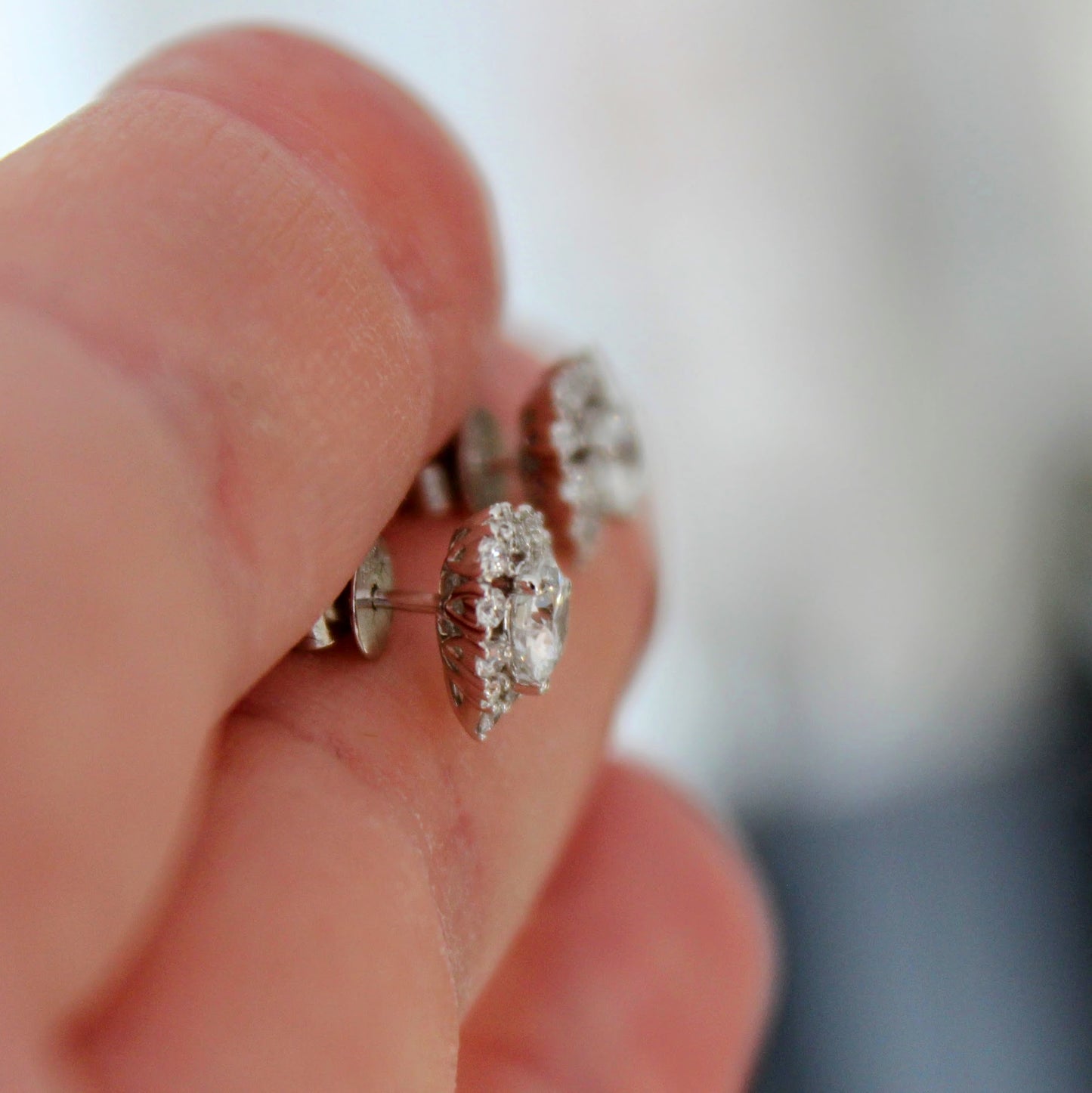 Heart-Shaped Stud Earrings