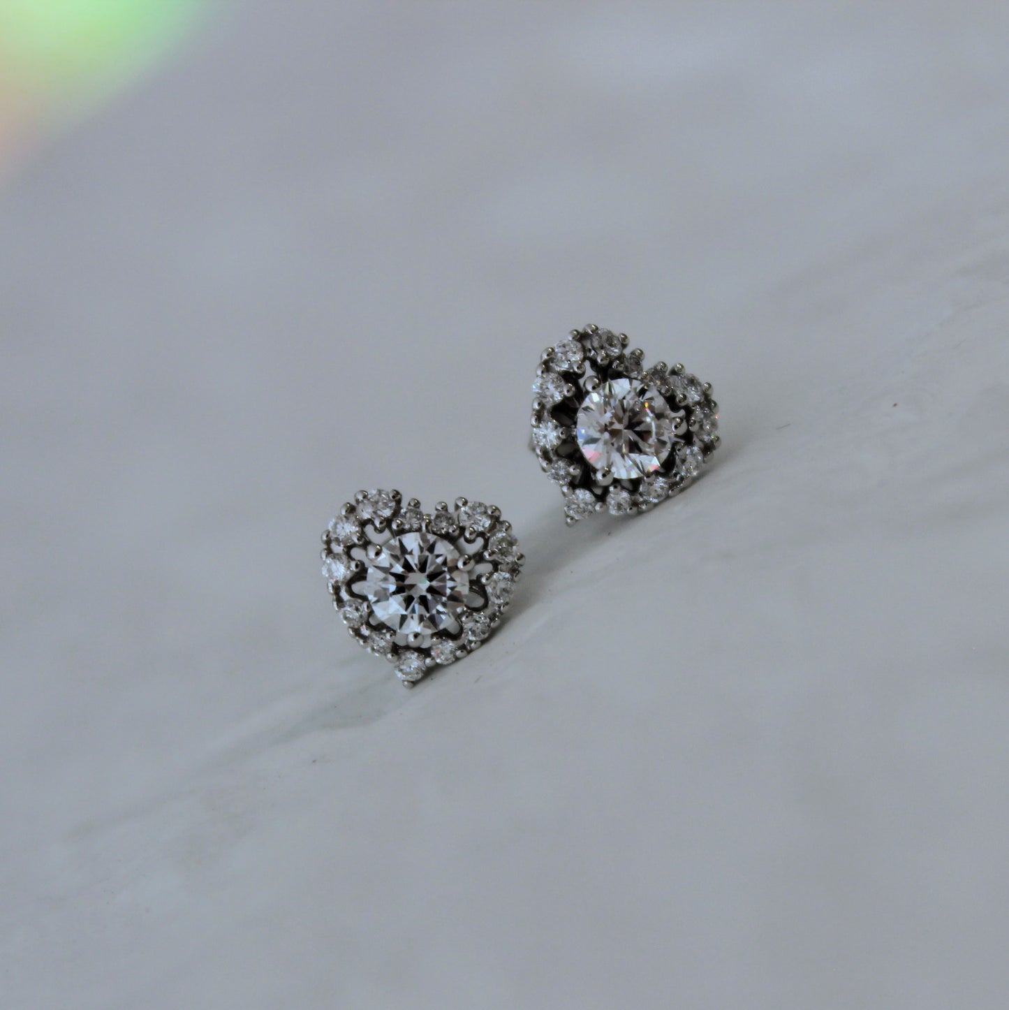 Heart-Shaped Stud Earrings