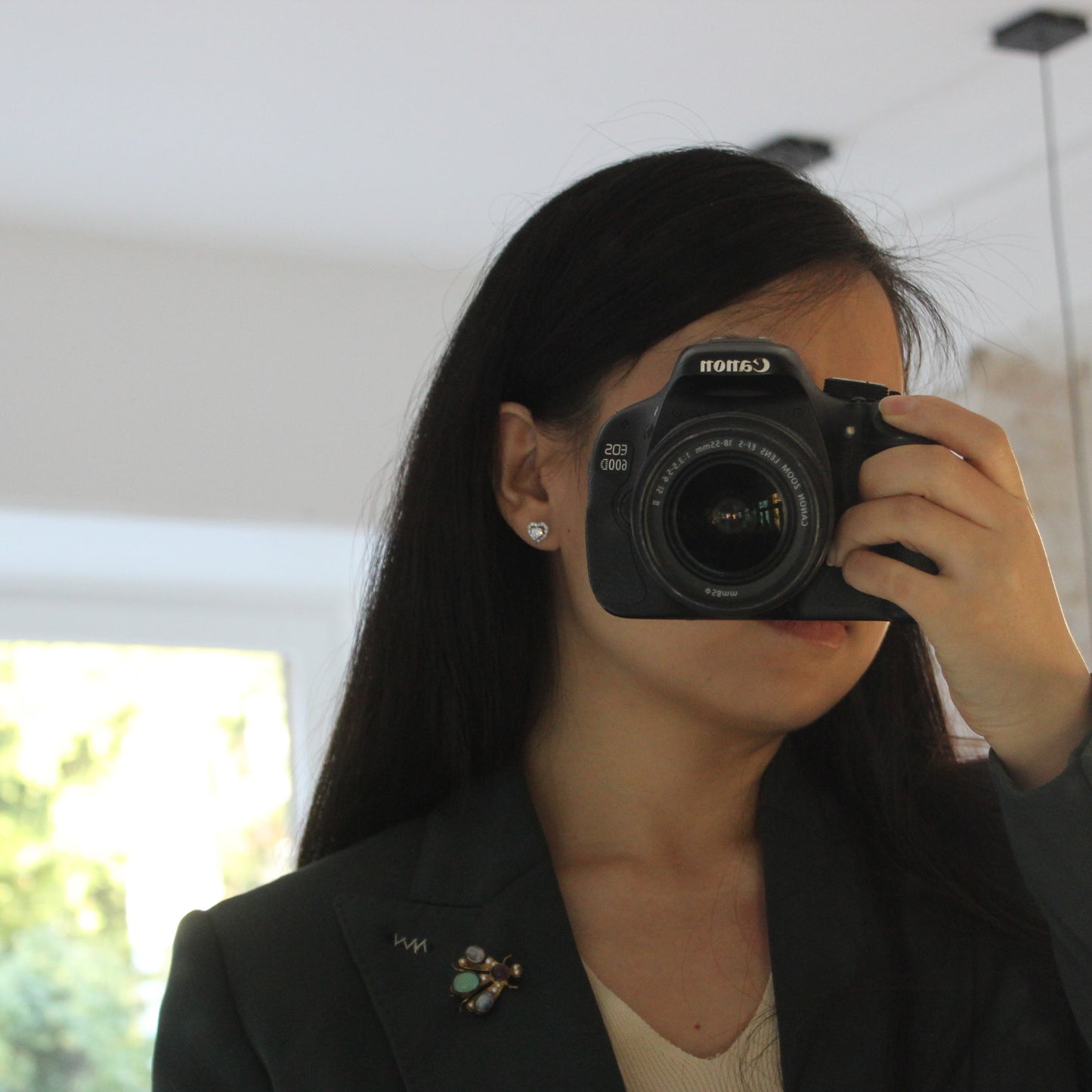 Heart-Shaped Stud Earrings