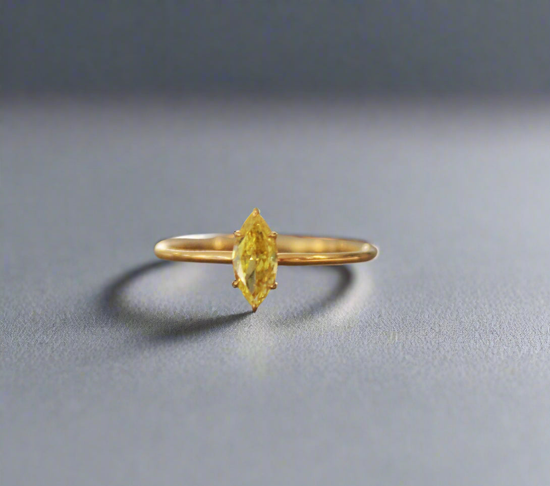 Marquise-Schliff Solitaire-Ring
