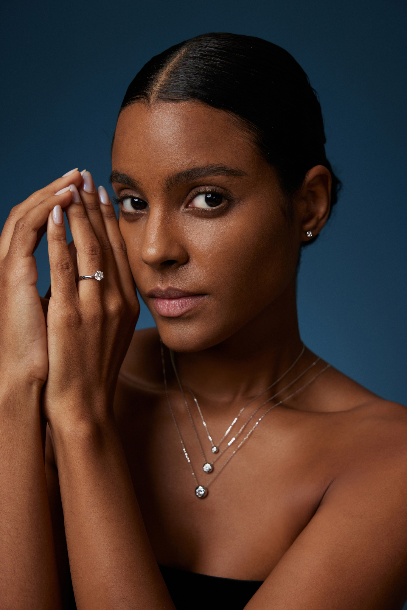 18k White Gold Solitaire Bezel Lab Grown Diamond Necklace