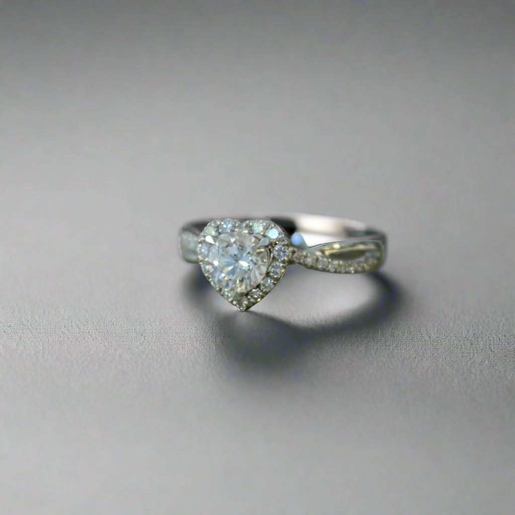 Heart - Shaped Halo Ring - Sternvoll Jewelry