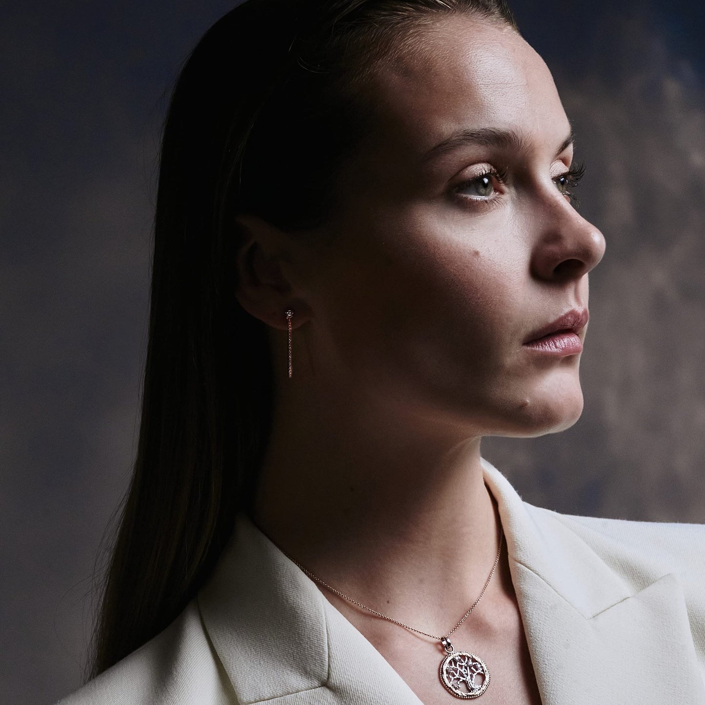 Schicke Zirkonia - Ohrringe in Stabform aus 925 Sterling Silber (Roségold) - Sternvoll Jewelry color-rose gold