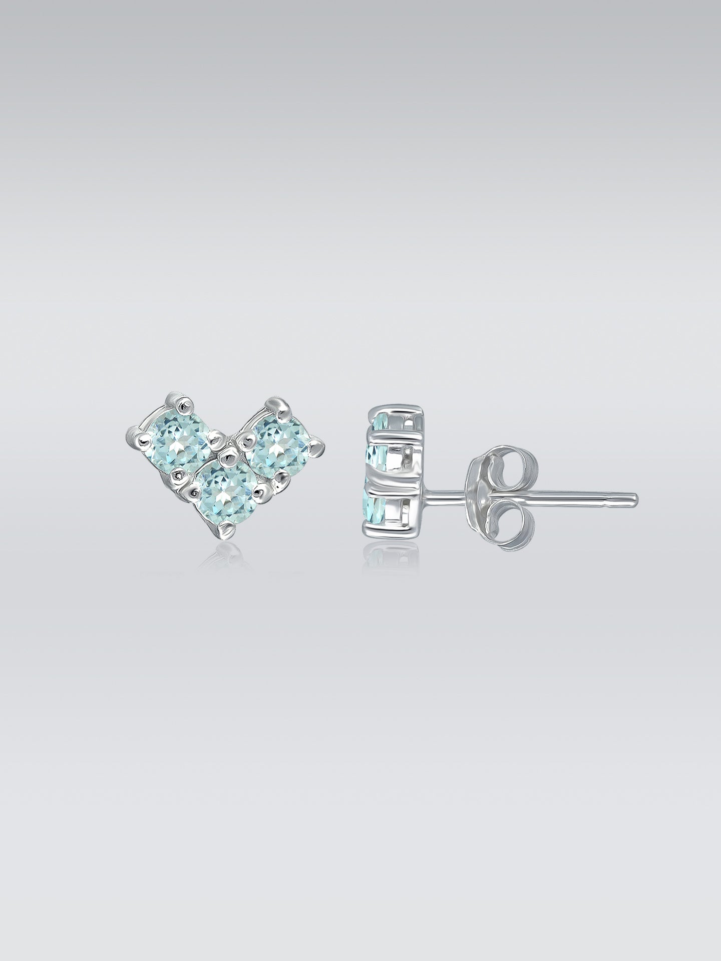 Heart-Shaped Stud Earrings