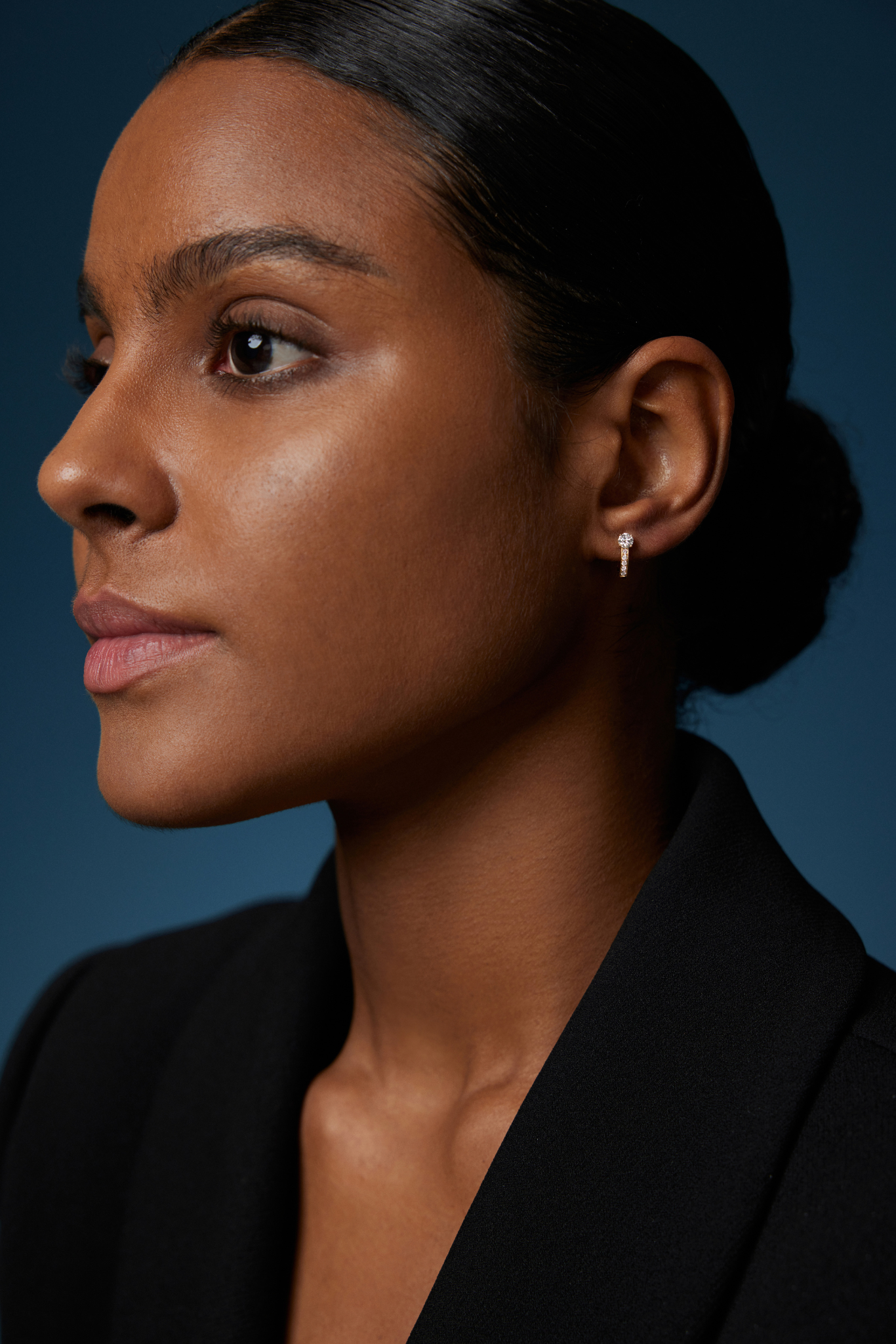 18K Gold Hoop Earrings with Lab Grown Diamonds