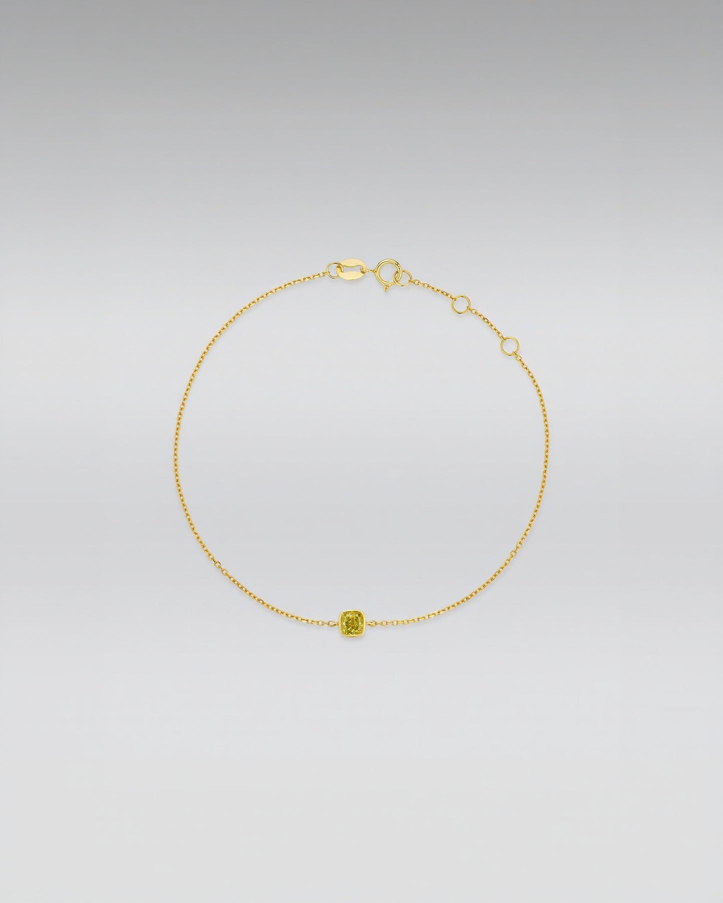 18k Gold Bracelet with Yellow Diamond