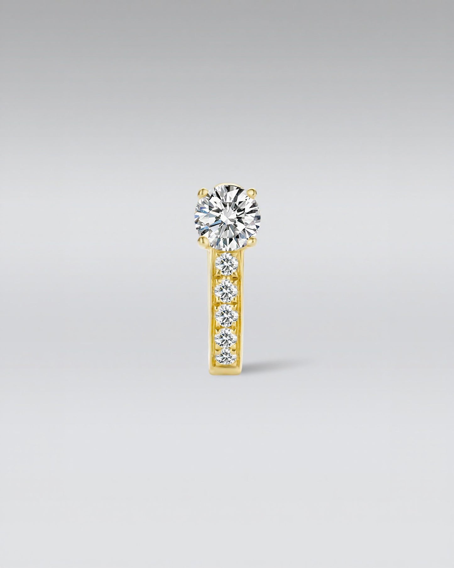 18K Gold Hoop Earrings with Lab Grown Diamonds