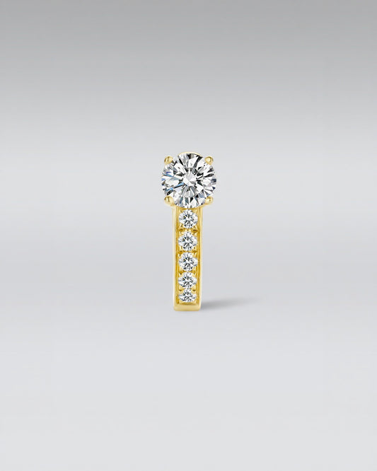 18K Gold Hoop Earrings with Lab Grown Diamonds