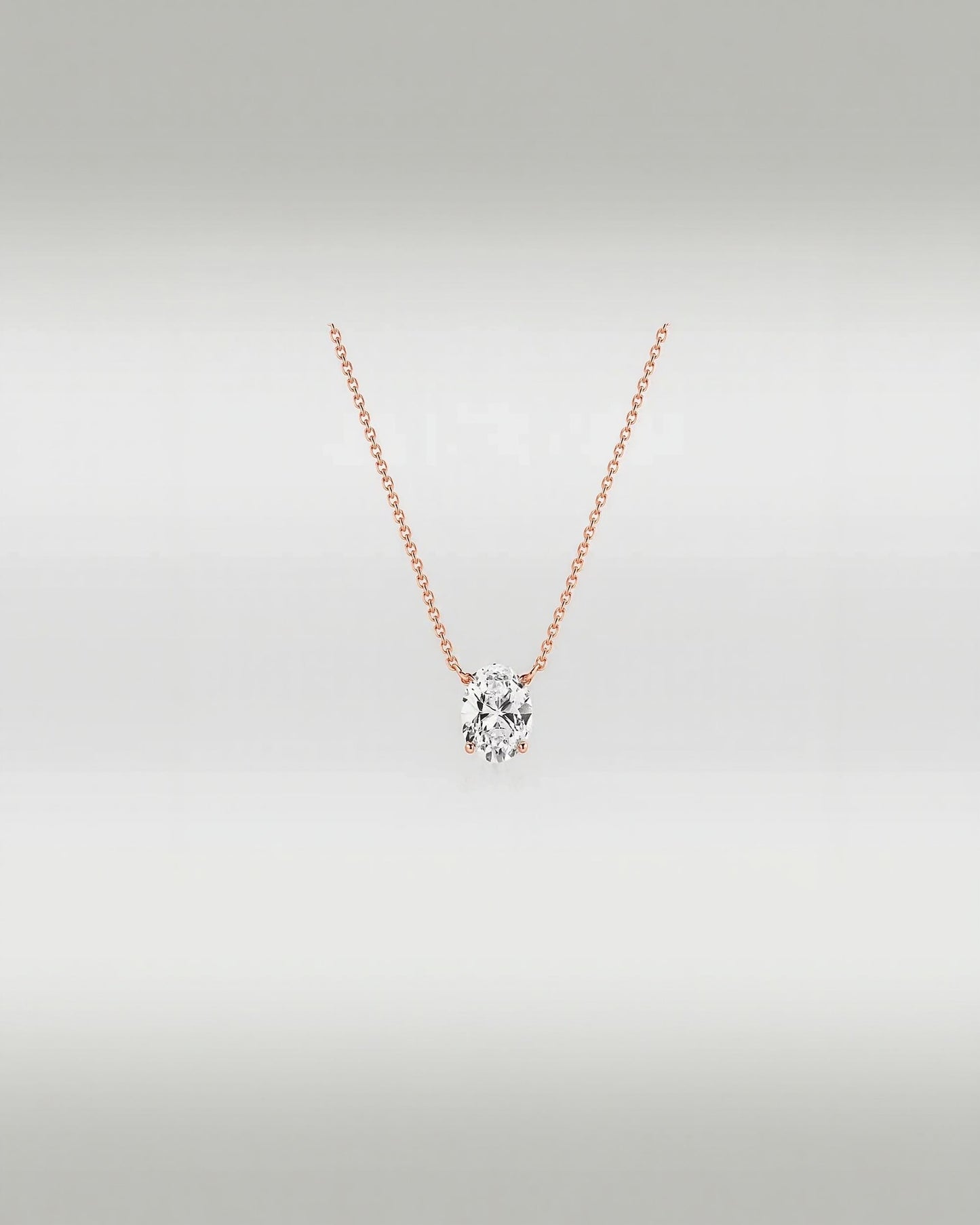 Oval Diamond Necklace