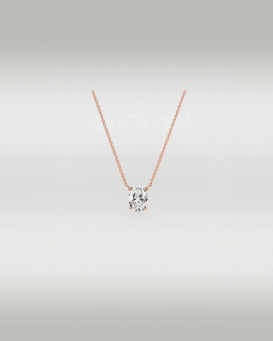 Oval Diamond Necklace