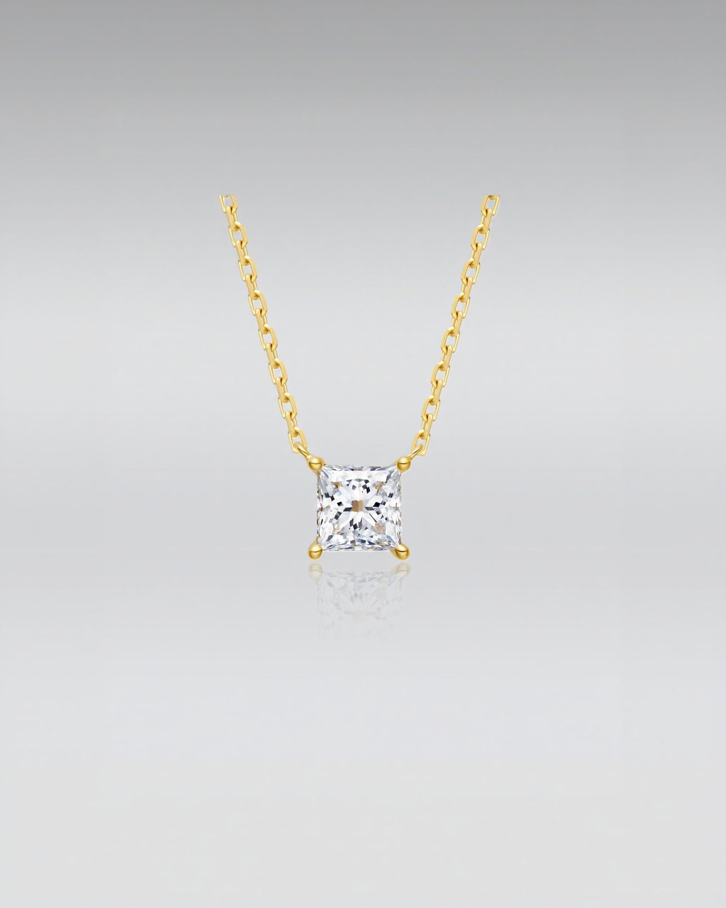 Square Diamond Necklace
