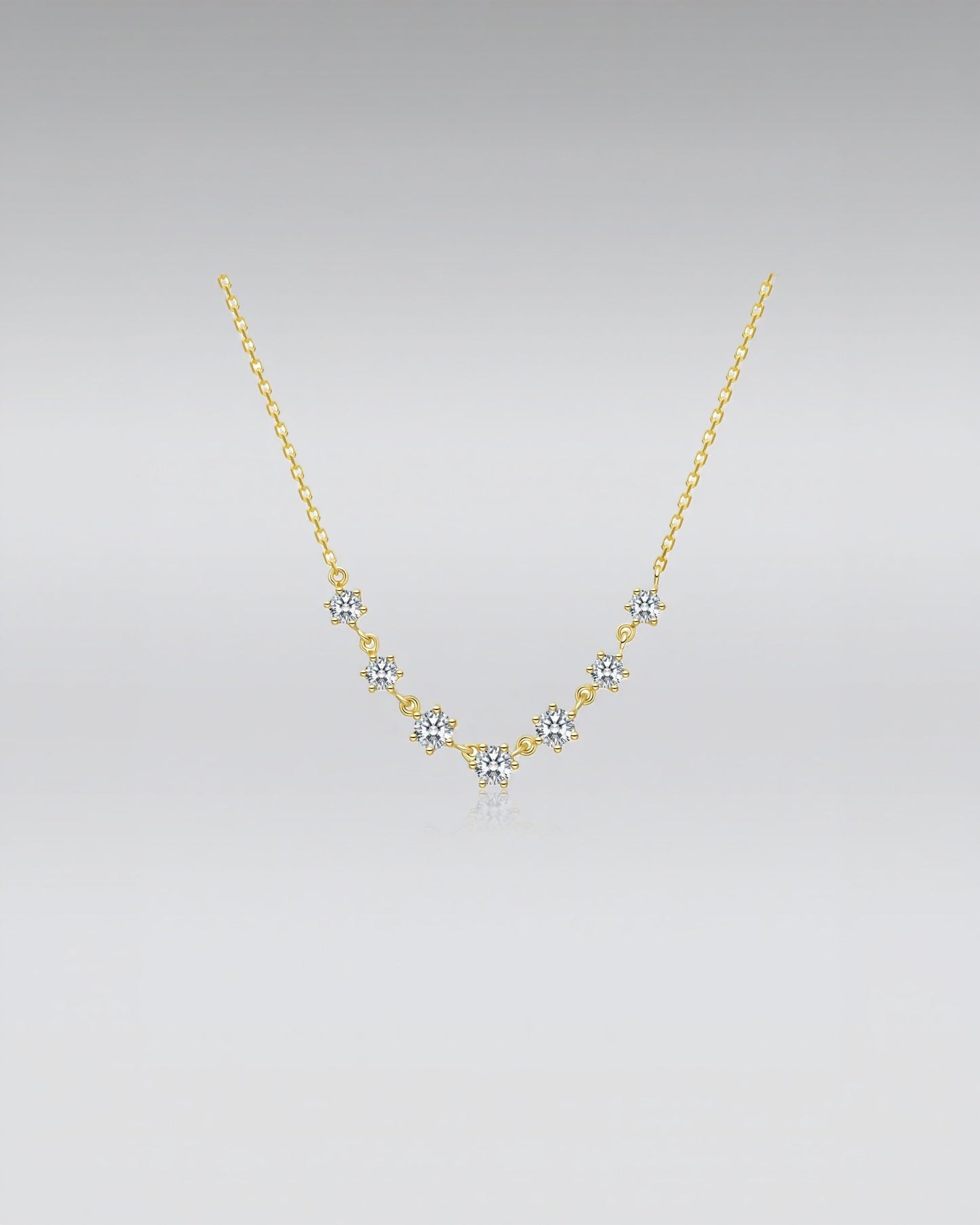 V-Curve Diamond Necklace