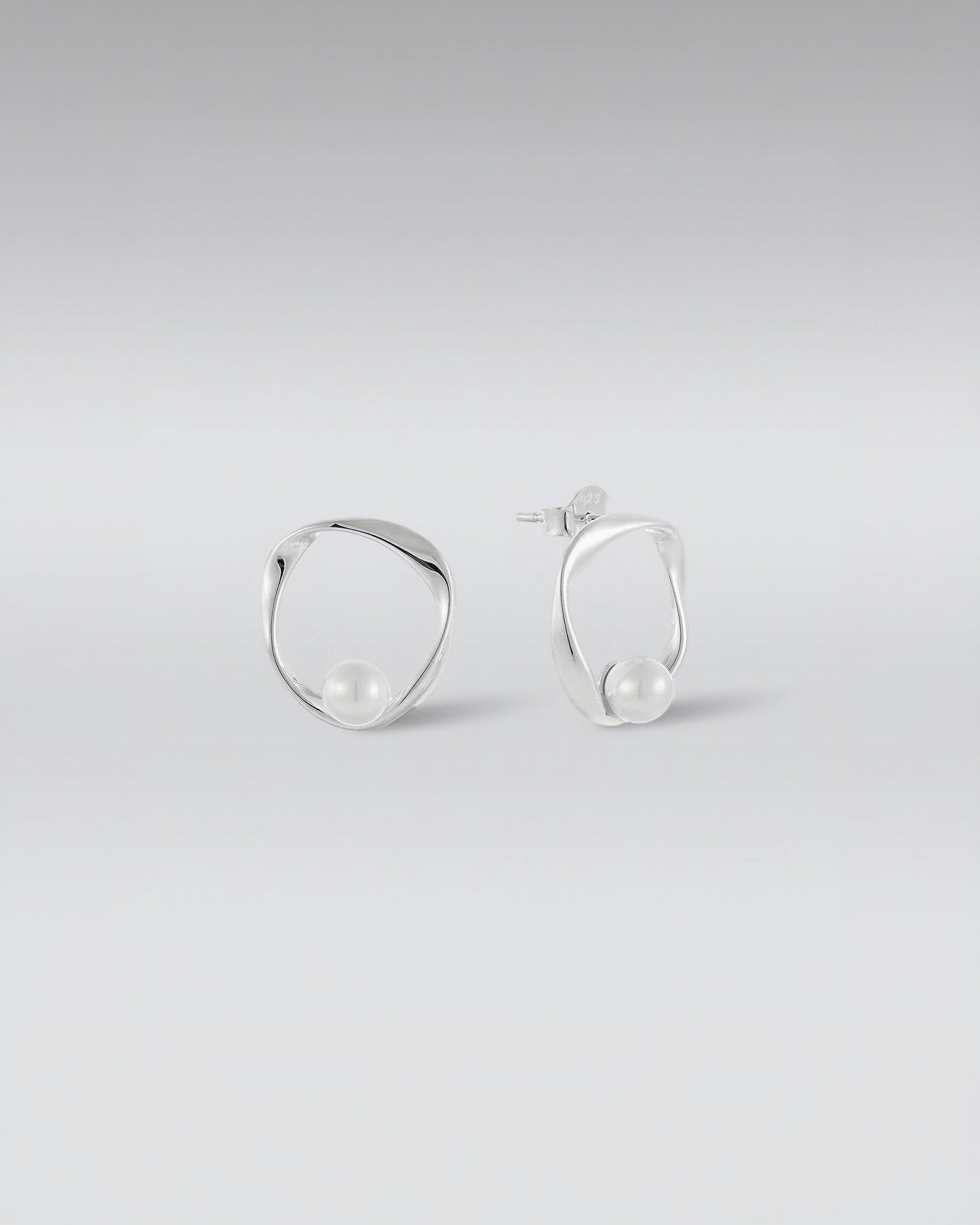 Gold-Plated Pearl Hoops