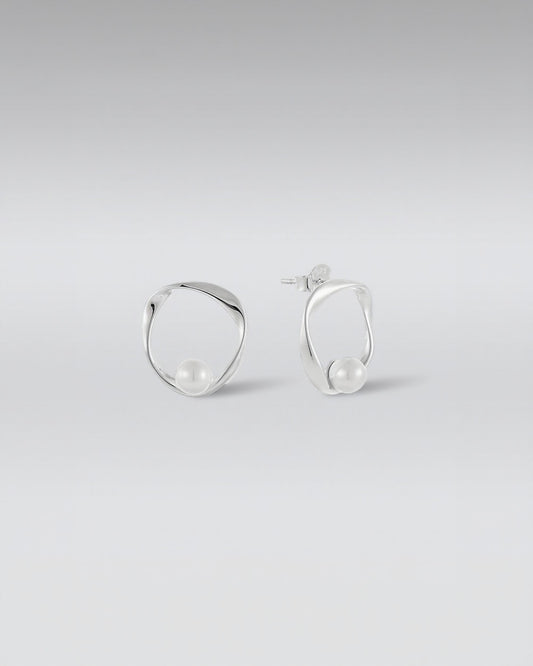 Gold-Plated Pearl Hoops