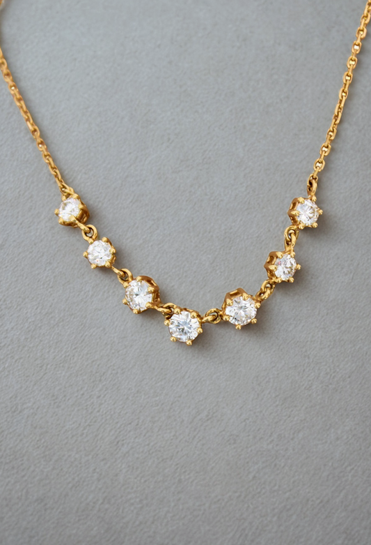 V-Curve Diamant-Halskette