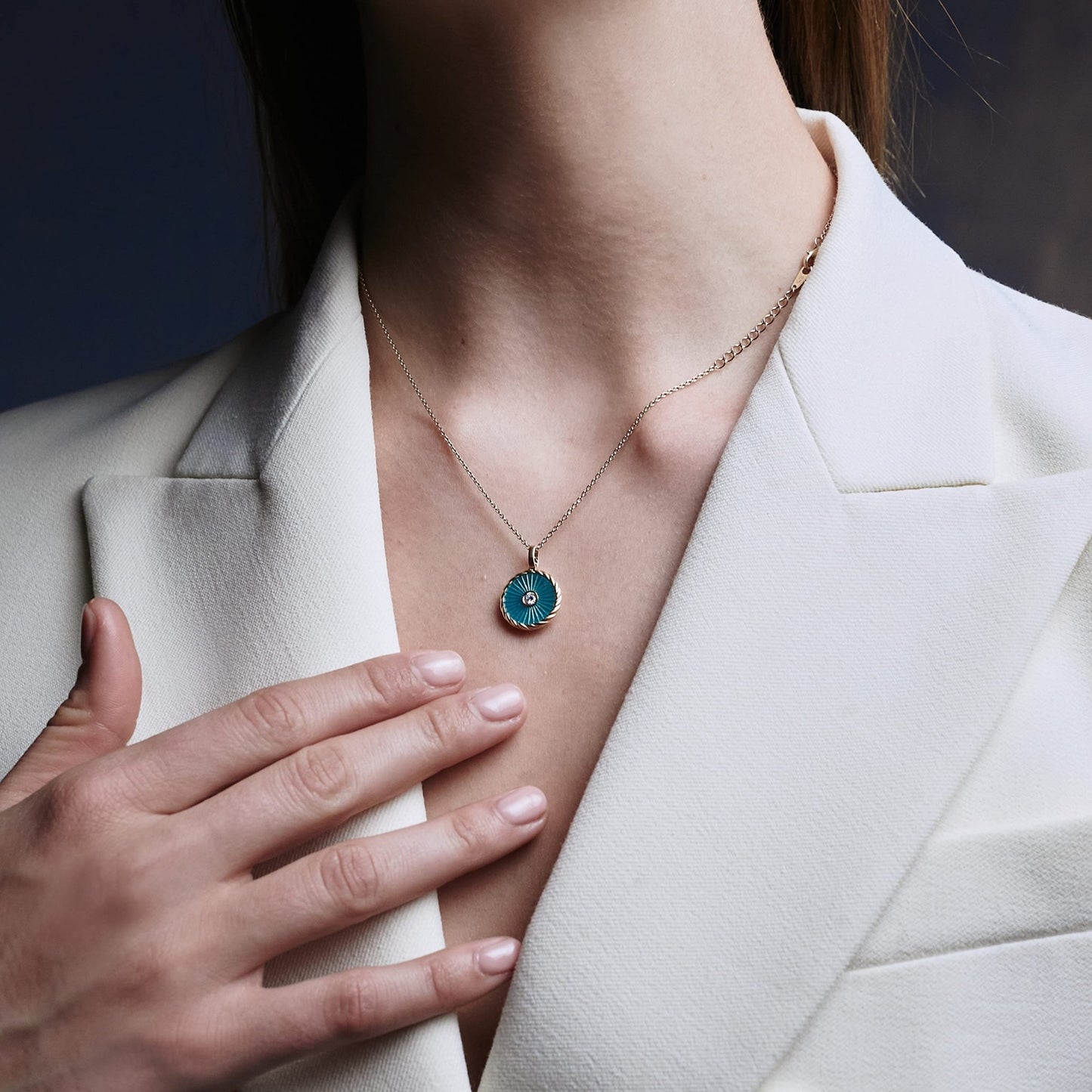 Mother - of - Pearl Compass - Sternvoll Jewelry color-green