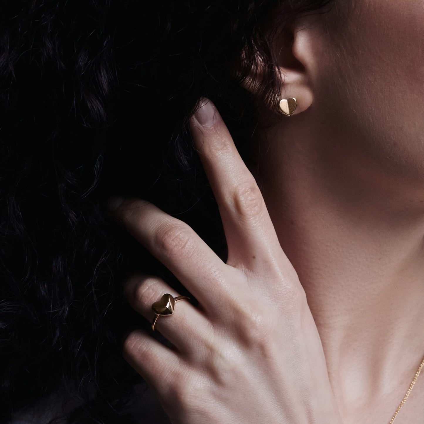 Sternvoll® Damen Ohrstecker aus 925 Sterling Silber Vergoldet in Herzform - Sternvoll Jewelry color-gold