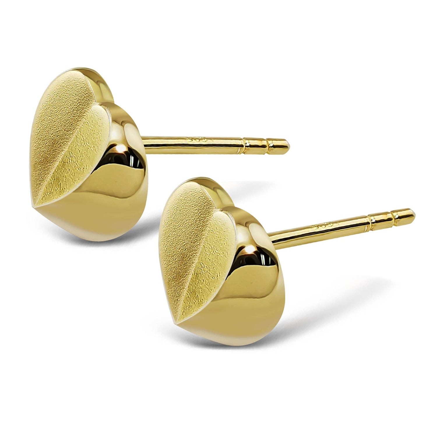 Sternvoll® Damen Ohrstecker aus 925 Sterling Silber Vergoldet in Herzform - Sternvoll Jewelry color-gold